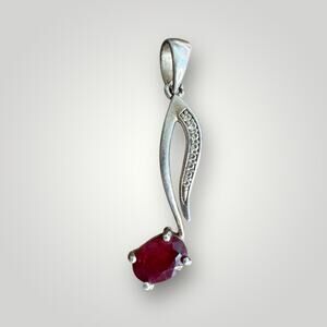 Sterling Silver 925 GSK Pendant with Gemstone